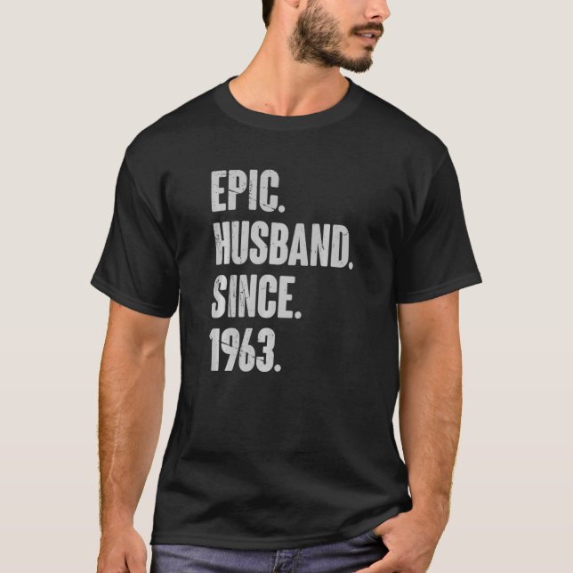 59 Wedding Anniversary For Him  Epic Husband Since T Shirt (Framsida)