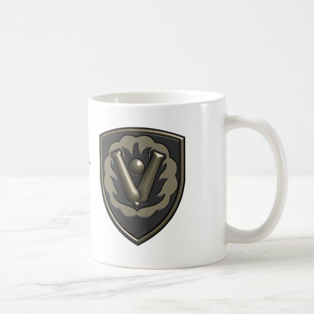 59th Ordnancebrigadgradbeteckningen lappar Kaffemugg (Höger)