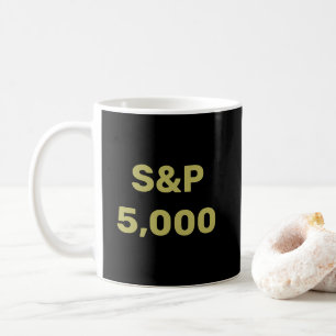 5 000 Lagrar-marknadsindex Firande Kaffemugg
