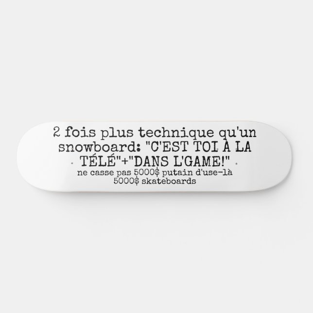 5 000$ MINI SKATEBOARD BRÄDA 18,5 CM (Horz)