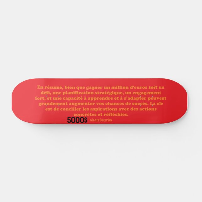 5 000$ MINI SKATEBOARD BRÄDA 18,5 CM (Horz)