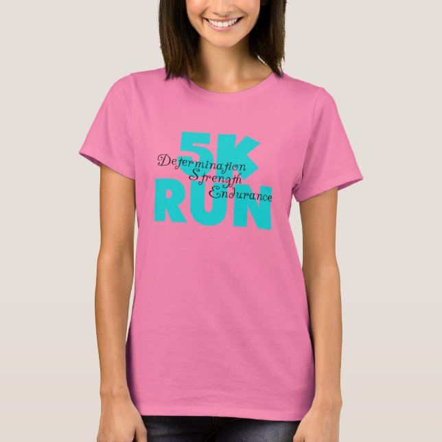 5 000 Springa Aqua Sports som körs T-shirt (Framsida)