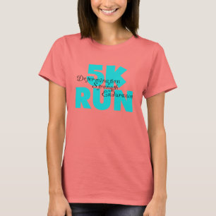 5 000 Springa Aqua Sports som körs T Shirt