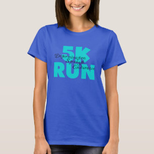 5 000 Springa Aqua Sports som körs Tee Shirt