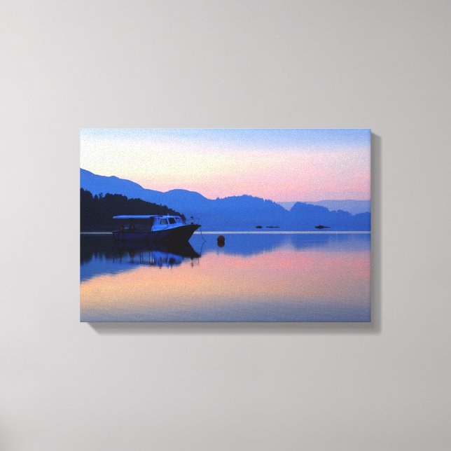 5.00 på morgonen Luss Loch Lomond Canvastryck (Framsida)