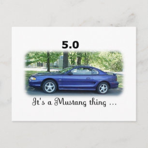 5.0 Mustang Vykort