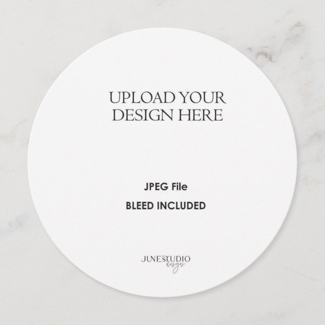 5.25" Round/ Circle or Square Card Printing Meny (Framsida)