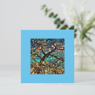 5,25-tums x 5,25-tums kort med stort tack