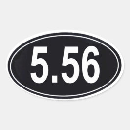 5.56 Marathon Stil Sticker Ovalt Klistermärke