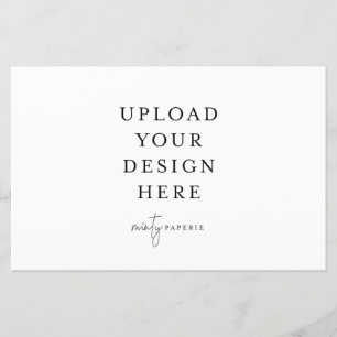 5,5 tum x 8,5 tum liggande, plant Lakan