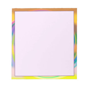 5,5" x 6" anteckningsblock - mång--färg virvlar