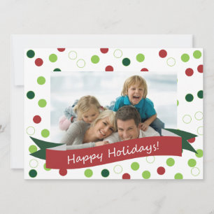 5,5 x 7,5-foto-Polka-prickkort med Glad helg Julkort