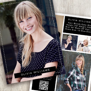 5,5 x 7,5-tums Modern komp-kort för 6 fotoskådespe Meddelande