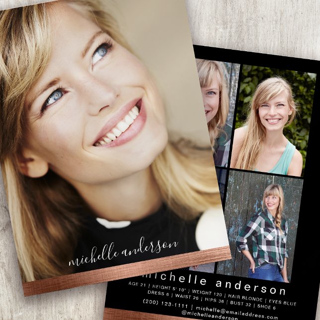 5,5 x 7,5-tums modernt komp-kort med 5 fotomodelle meddelande (Skapare uppladdad)