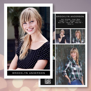 5,5 x 8,5-tums modern 6-fotomodellskomp-kort