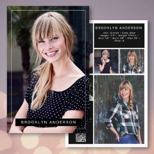 5,5 x 8,5-tums Modern komp-kort för 6 fotoskådespe