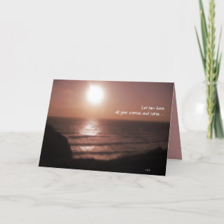 5:7 1Peter l5At honom ha alla dina bekymmer och Kort