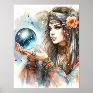 *~* 5 A100 Psychic Boho Gypsy Fortune Teller Poster