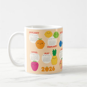 5 A Day Kawaii Fruits 2026 Calendar Kaffemugg