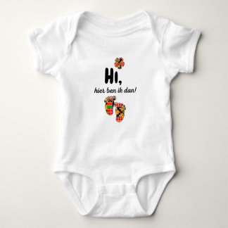 #5 African print Baby Bodysuit - Hierb ben ik T Shirt