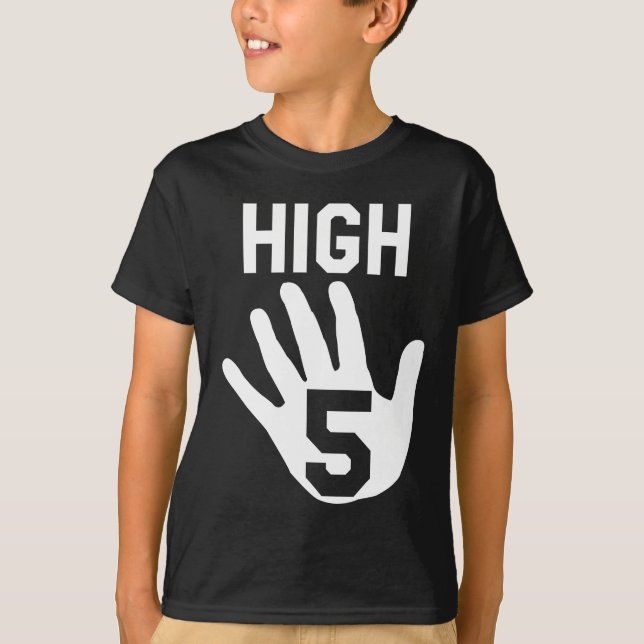 5 Åldersdag "High 5" T-Shirt (Framsida)
