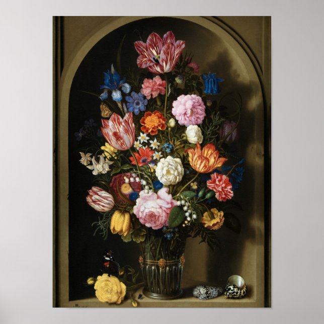 5-Ambrosius Bosschaert the Elder-Bouquet of Flower Poster (Framsidan)