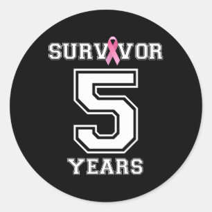 5 år Bröstcancer överlevande för K-menyfliksområde Runt Klistermärke