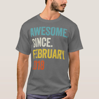 5 år Fantastisk sedan februari 2018 Femte födelsed T Shirt
