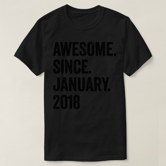 5 år Fantastisk sedan januari 2018 Femte födelseda T Shirt (Design framsida)