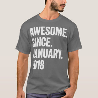 5 år Fantastisk sedan januari 2018 femte födelseda T Shirt