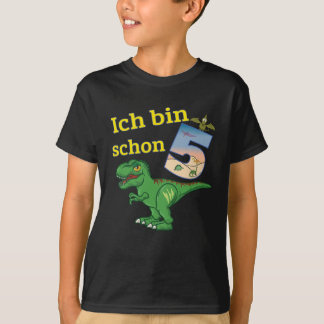 5 år Födelsedag Dino T-Rex Gift T Shirt