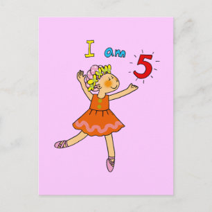 5 år gammal ballerina vykort