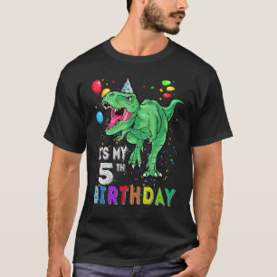 5 år gammal Det är min femte födelsedag Rex T Shirt