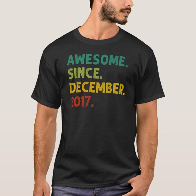 5 år gammal Fantastisk sedan december 2017 Femtond T Shirt (Framsida)