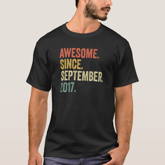 5 år gammal Fantastisk sedan september 2017 5:e fö T Shirt (Framsida)