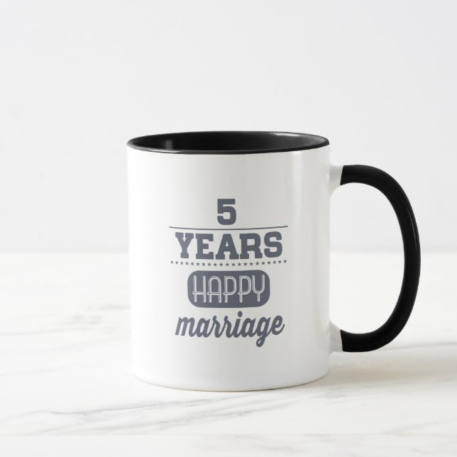 5 år lyckligt giftermål mugg (Höger)