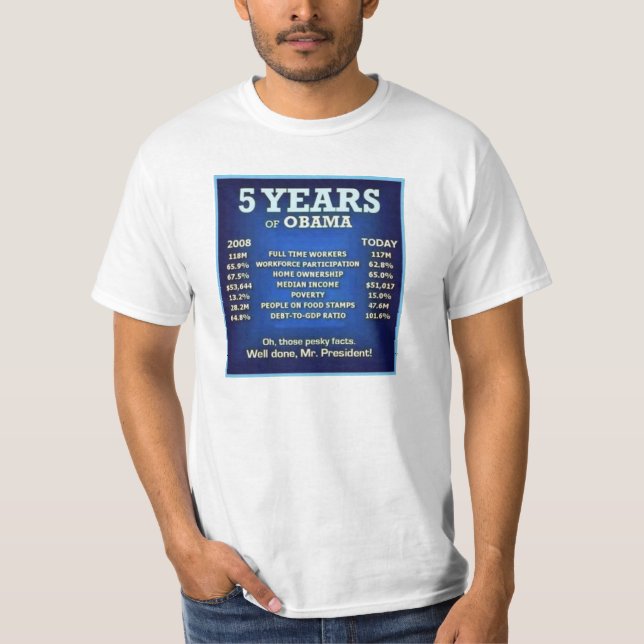 5 ÅR OBAMA T-SHIRT (Framsida)