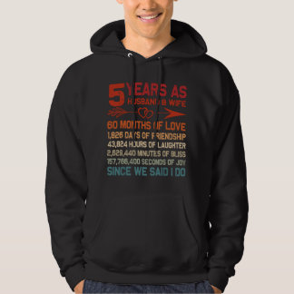5 år som man och hustru 5-årsjubileumsgåva för hoodie