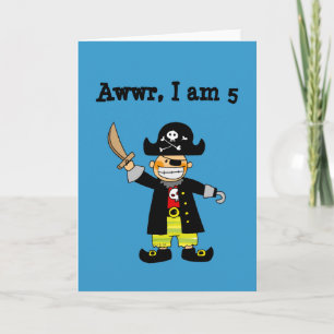 5-årig piratpojke kort