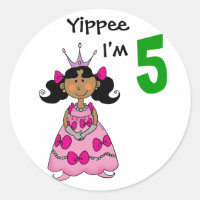 5-årig prinsessa (svart hår)