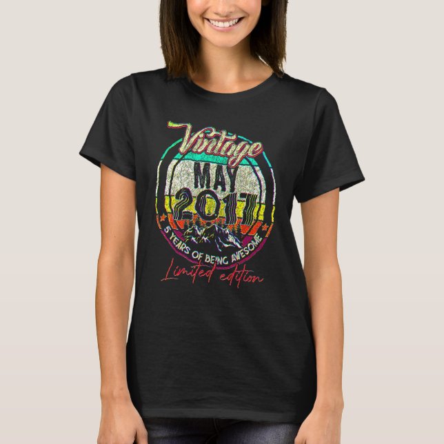5 års ålder Fantastisk 5 maj 2017 T Shirt (Framsida)