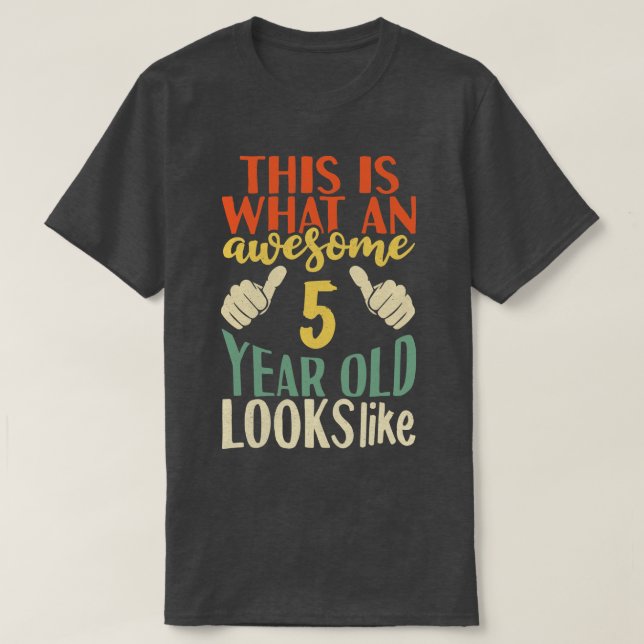 5 års ålder t shirt (Design framsida)
