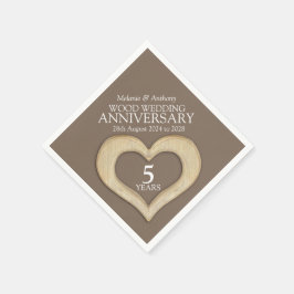 5 års anpassningsbar av napkins av trä pappersservett