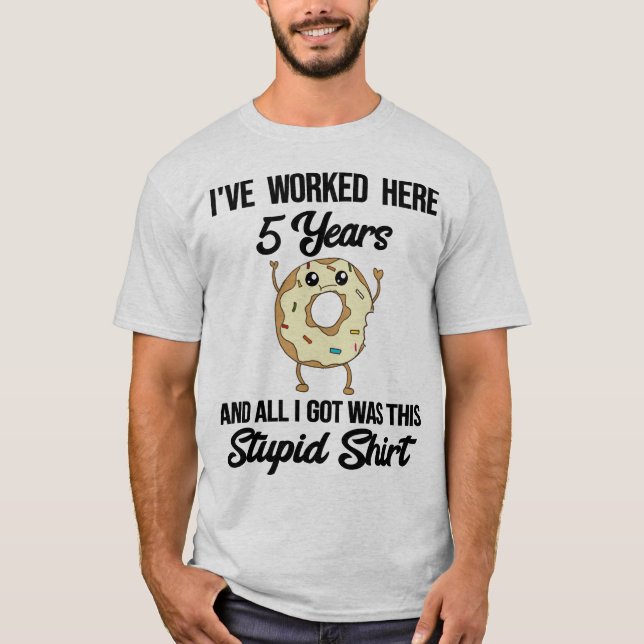 5 års arbetsutvärderingsgåva - luddig t shirt (Framsida)