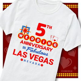 5-års bröllopsdag Fantastiskt par i Las Vegas T Shirt