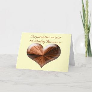 5-års bröllopsdag gratulationskort med vers kort