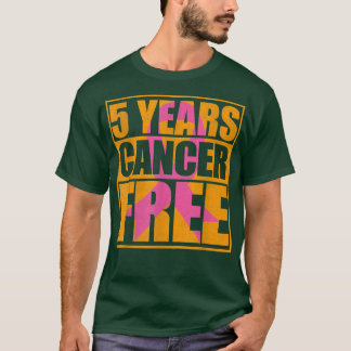 5 års cancerfri Rosa Ribbon Breast Cancer Surv T Shirt