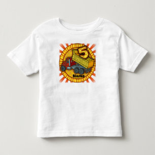 5-års Dump Truck Födelsedag t-shirts