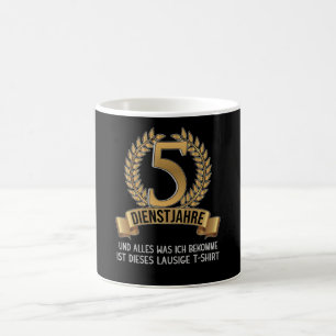 5 års firma för anställda kaffemugg