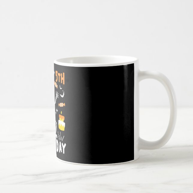 5-års födelsedag barn rolig skelett 5-års födelsed kaffemugg (Höger)